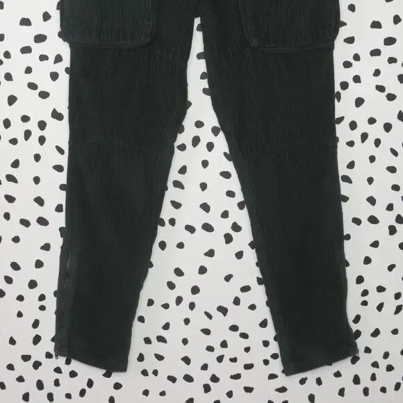 Free People Green London Calling Slouchy Cord Pants - Picture 5 of 14